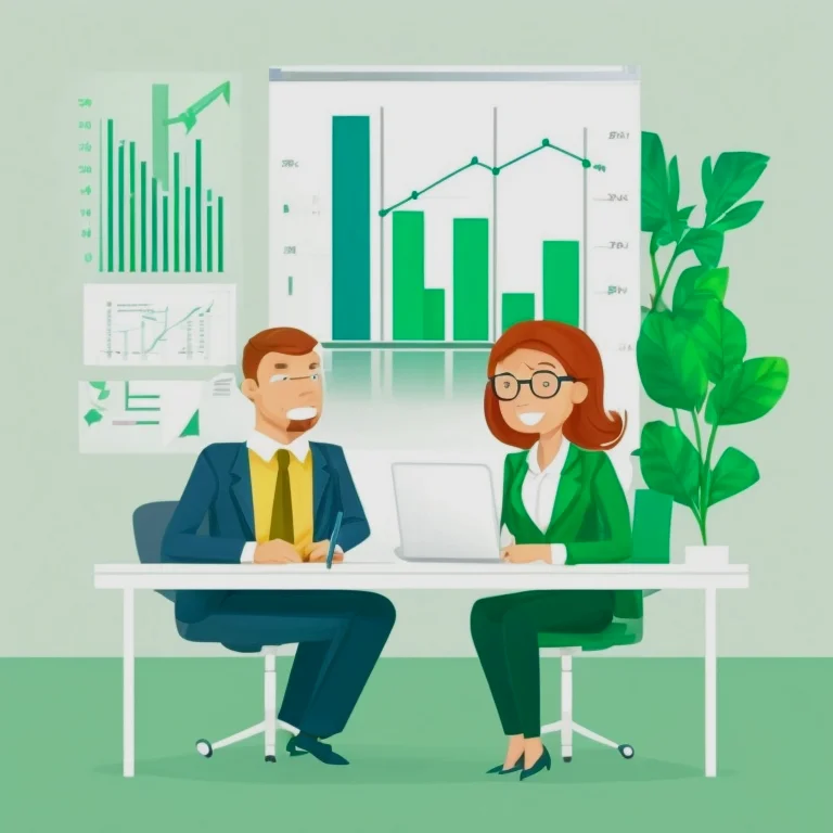 起業家がグループでアイデアを共有する場面